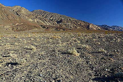 Looking up an alluvial fan at the Panamint Mountains, November 16, 2014